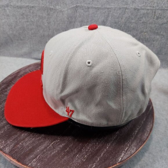 Cincinnati Reds Gray & Red Baseball Hat By 47 Adjustable Snapback Cap Unisex - Picture 3 of 12